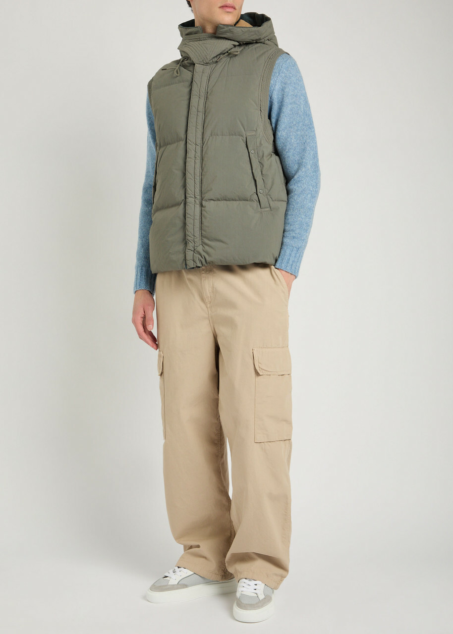 Ten C Boreal Padded Hooded Shell Gilet Grey