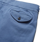 Rubinacci - Manny Pleated Stretch-Cotton Twill Shorts - Men - Blue