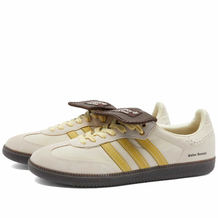 Photo: Adidas Originals x Wales Bonner Samba Sneakers in Ecru Tint/Almost Yellow