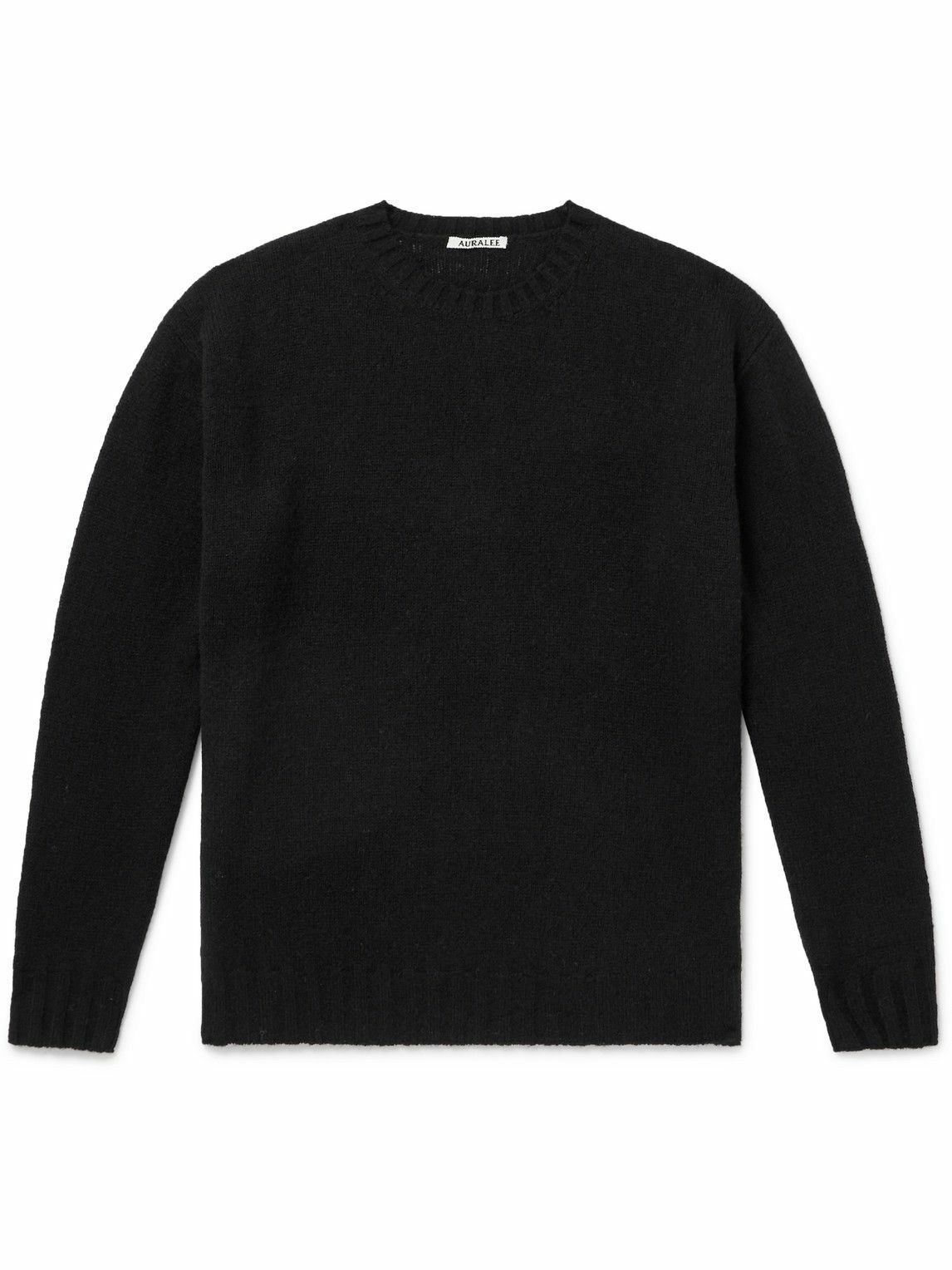 Auralee - Shetland Wool and Cashmere-Blend Sweater - Black Auralee