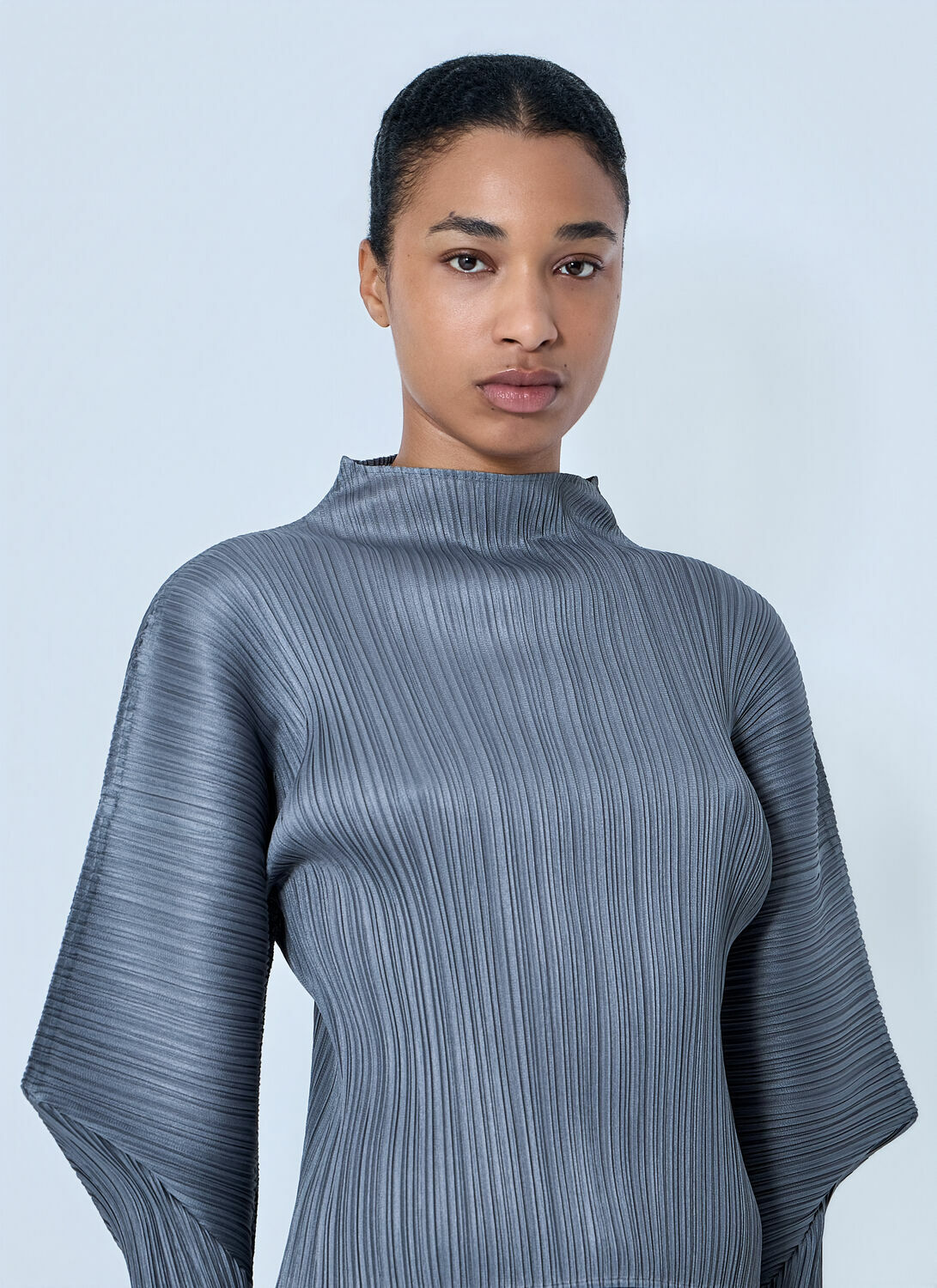 Pleats Please Issey Miyake Pleated High-Neck Top