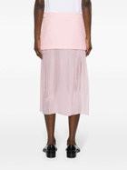Gucci Pink Layered Silk-Tweed Midi Skirt