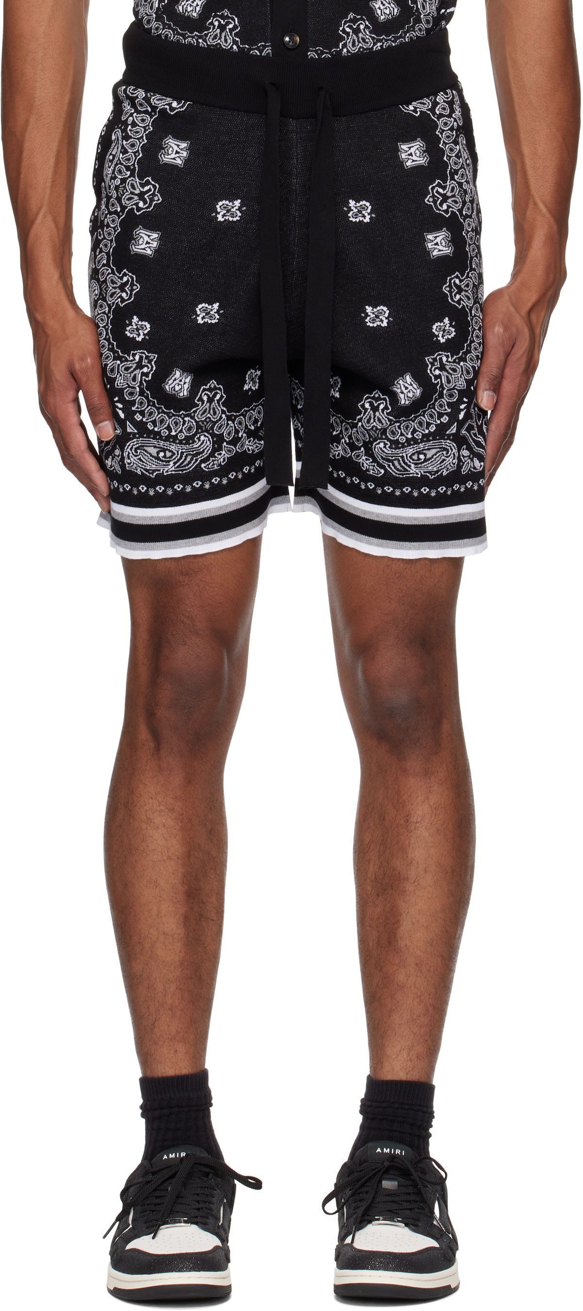 AMIRI Black Bandana Shorts Amiri