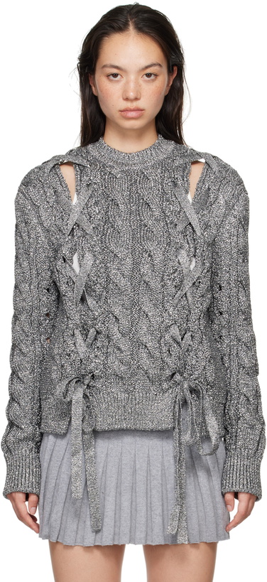 Photo: Pushbutton Silver Knit Sweater