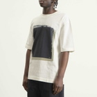 MHL by Margaret Howell Men's Block Print T-Shirt in Off White