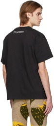 JW Anderson Black Pol Anglada Oversized Printed Rugby T-Shirt
