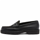 Bass Weejuns Men's Larson 90s Soft Penny Loafer in Black Leather