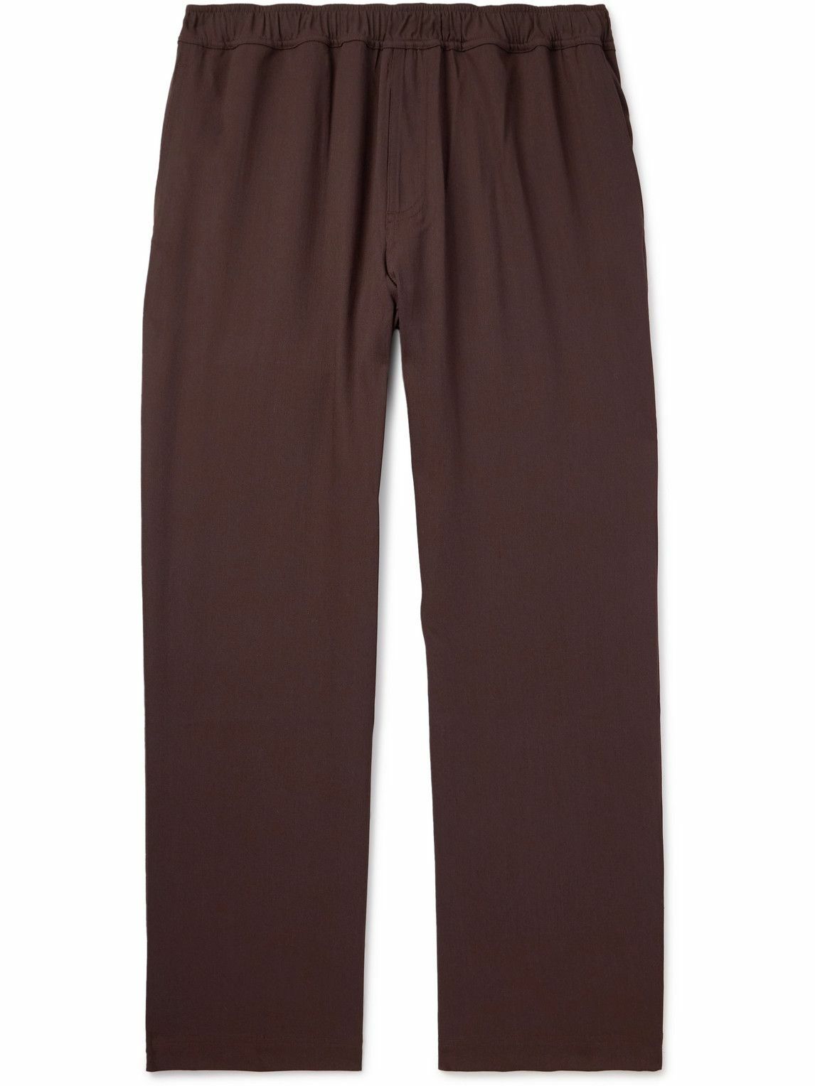 SSAM - Junes Straight-Leg Wool-Blend Twill Trousers - Brown
