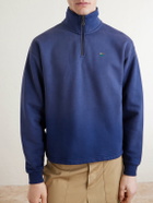 Aimé Leon Dore - Logo-Embroidered Cotton-Jersey Half-Zip Sweatshirt - Blue