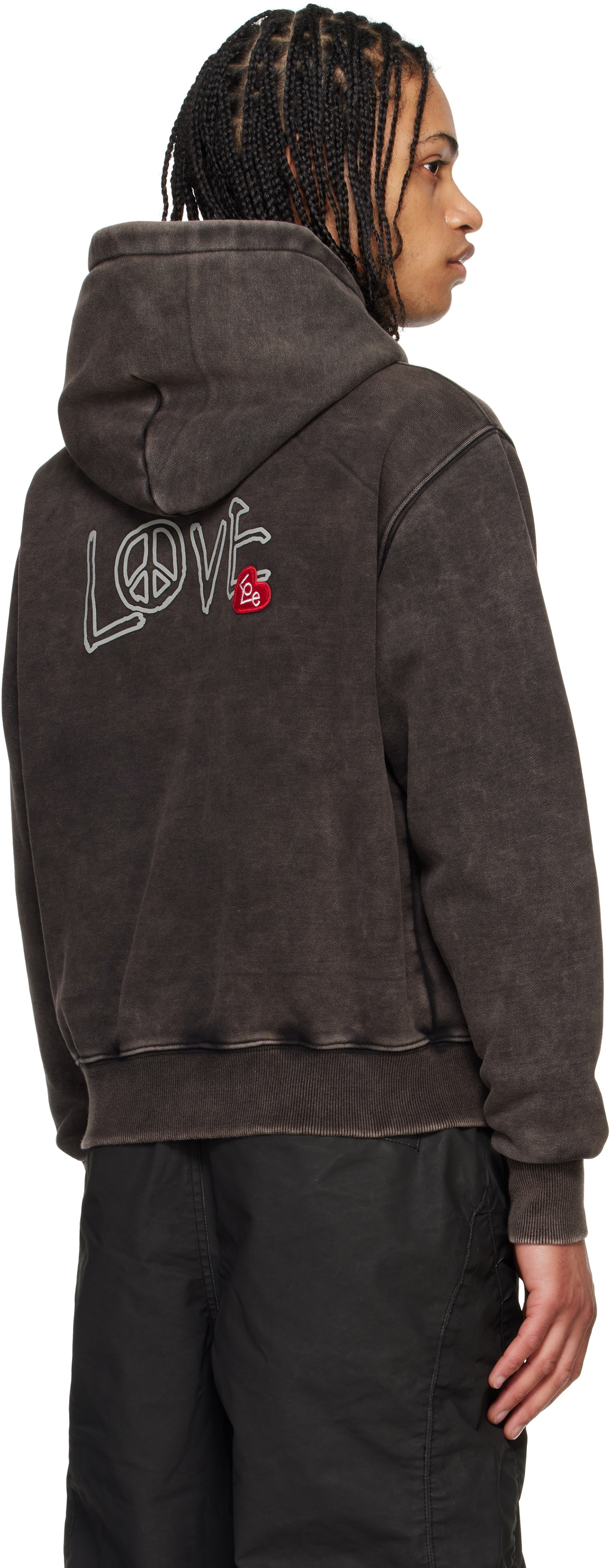 Andersson Bell Black 'Love' Dyed Hoodie