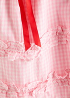 Damson Madder Olivia Gingham Cotton Midi Skirt Light Pink