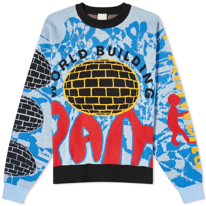Photo: P.A.M. Men's World Building Graphic Jacquard Sweater in Multi