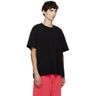 Les Tien Black Heavyweight Binded Neck Oversized T-shirt