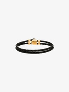 Versace Black Medusa Leather Bracelet