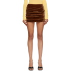 Georgia Alice Brown Velvet Miniskirt