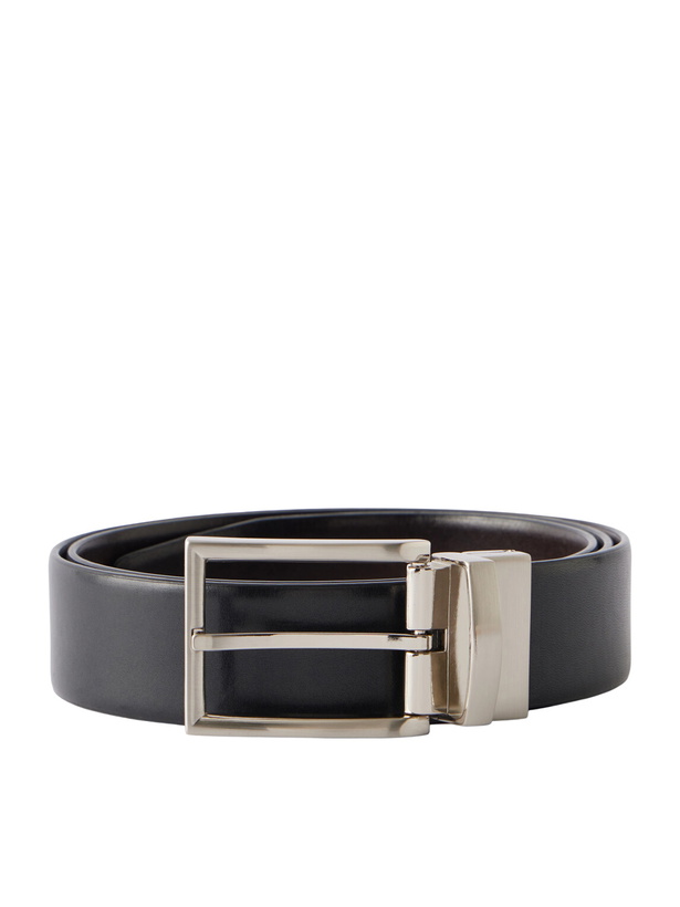 Photo: Officine Creative - OC Strip/104 Reversible Leather Belt - Black