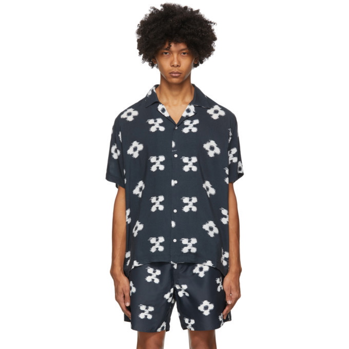 Photo: Saturdays NYC Navy Floral Canty Ikat Shirt