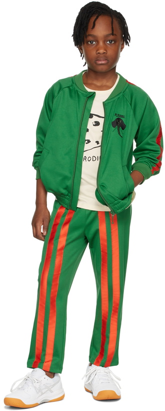 Photo: Mini Rodini Kids Green Stripe Track Jacket