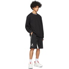 mastermind WORLD Black and White Track Shorts