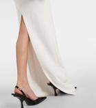 Mônot Sequined bow-detail off-shoulder gown