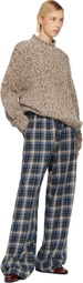 ERL Navy Plaid Lounge Pants
