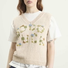 Story mfg. Women's Hand Knit Party Vest in Good Luck