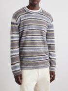 A.P.C. - Hector Striped Knitted Sweater - Gray