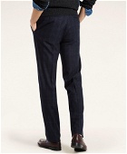 Brooks Brothers Men's Regent Fit Pleat-Front Stretch Check Trousers | Navy