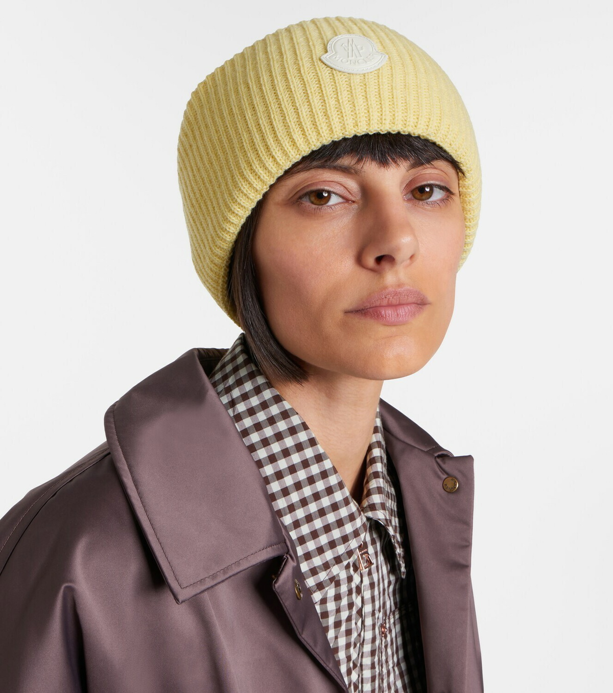 Moncler Logo wool and cashmere beanie