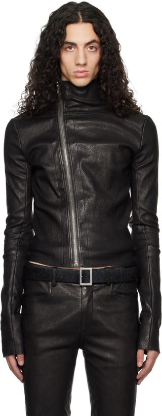 Photo: Rick Owens Black Temple Gary Leather Jacket
