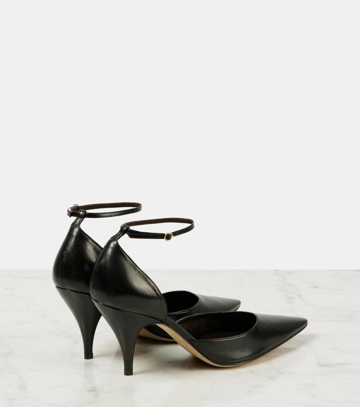 The Row Uxor leather pumps