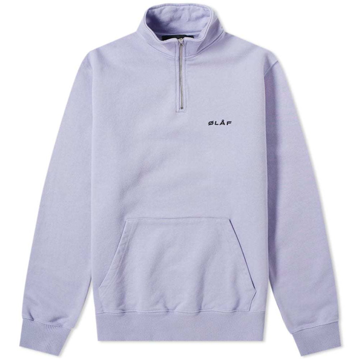 Photo: Olaf Hussein oL&Aring;F Zip Mock Sweat Purple