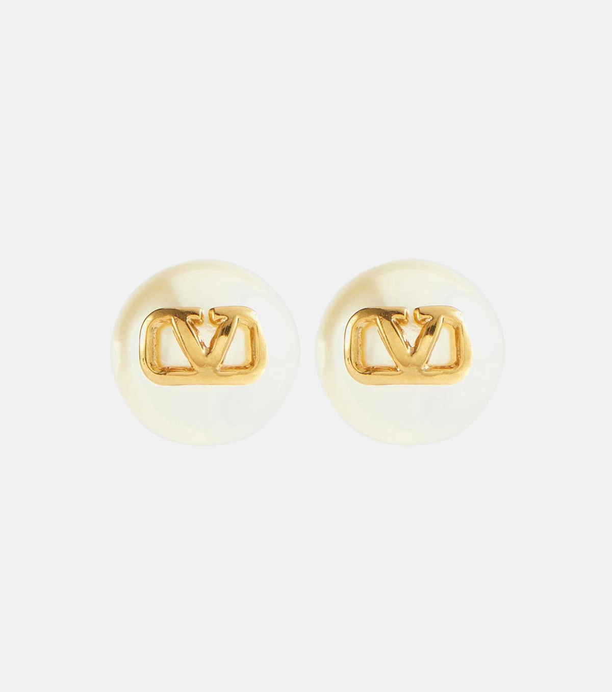 Valentino VLogo faux pearl stud earrings