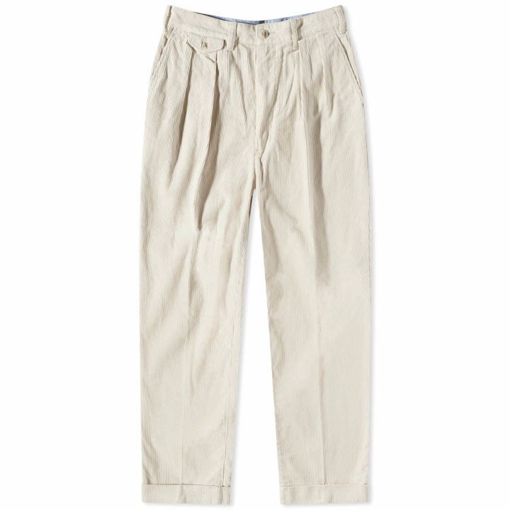 Photo: END. x Beams Plus 'Ivy League' Two Pleat Corduroy Pant in Ivory
