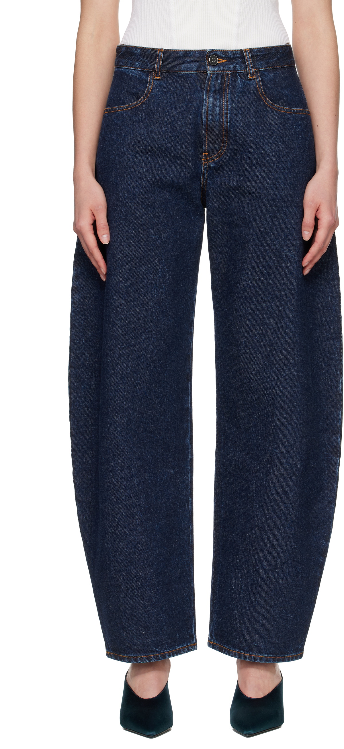 ALAÏA Blue Low Round Jeans