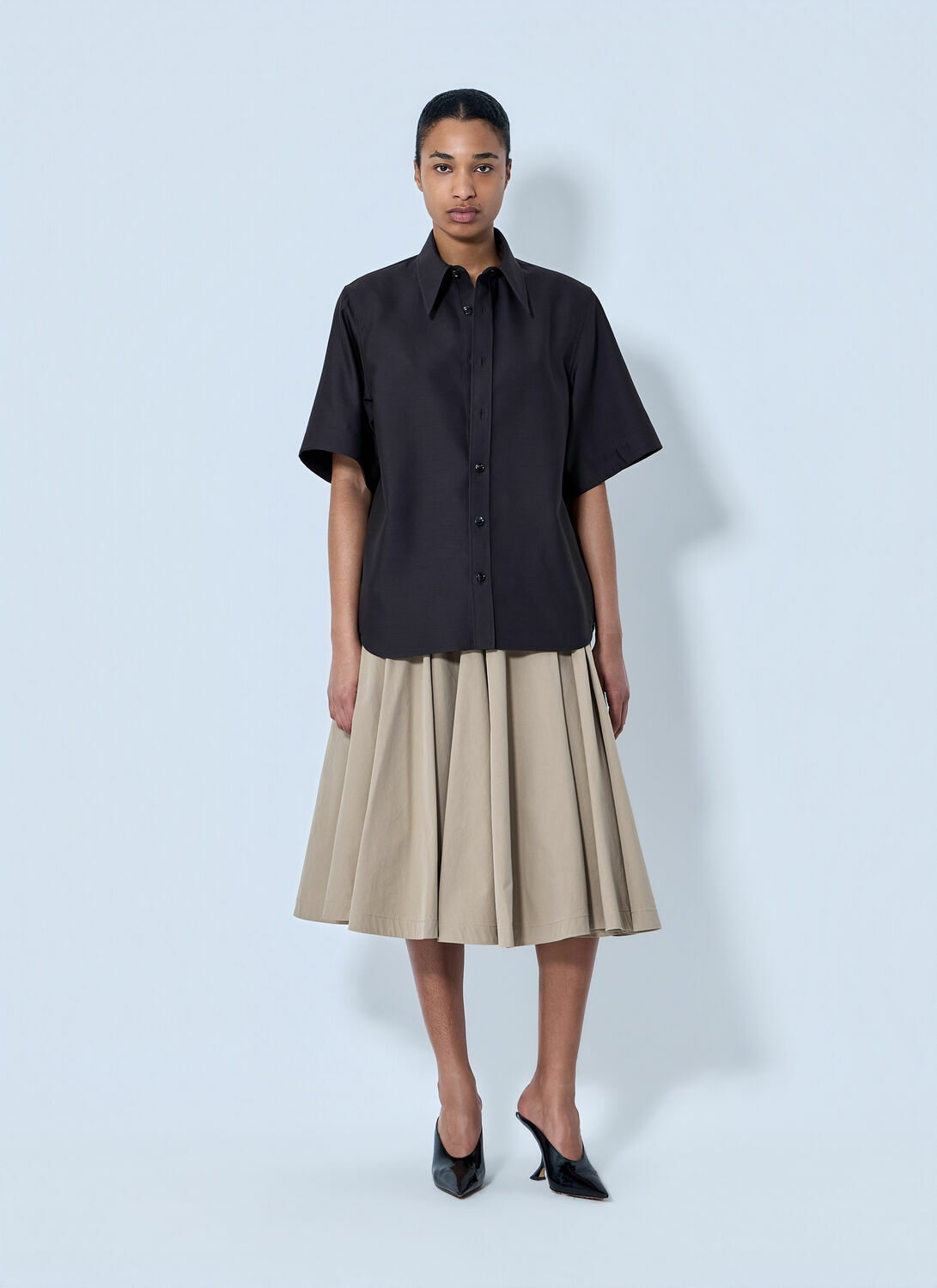 Bottega Veneta Wool and Silk Toile Shirt