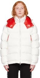 Moncler White Poirier Down Jacket