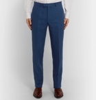 Favourbrook - Culcross Windsor Slim-Fit Linen-Jacquard Suit Trousers - Blue
