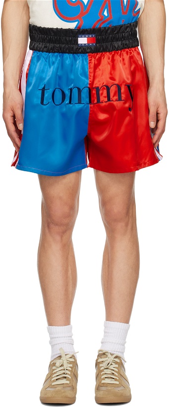 Photo: Tommy Jeans Red & Blue Colorblocked Boxer Shorts
