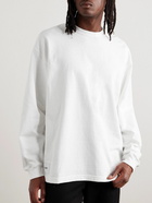 WTAPS - Logo-Appliquéd Embroidered Cotton-Jersey T-Shirt - White