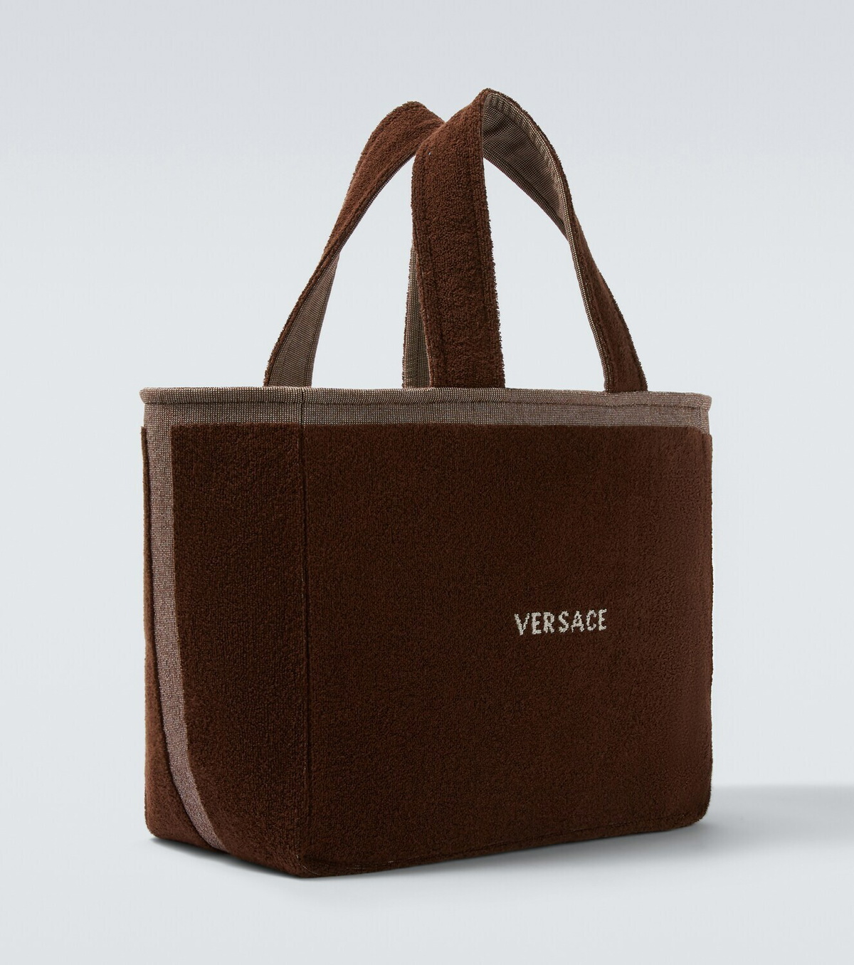 Versace Medusa cotton-terry jacquard tote bag