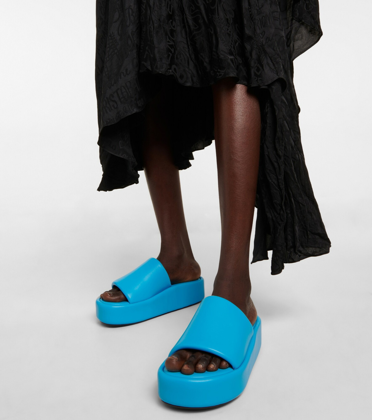 Balenciaga - Rise leather platform slides Balenciaga