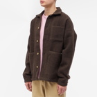 Foret Men's Stay Wool Chore Jacket in Deep Brown