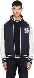 Balmain Navy & White PB Signature Track Jacket