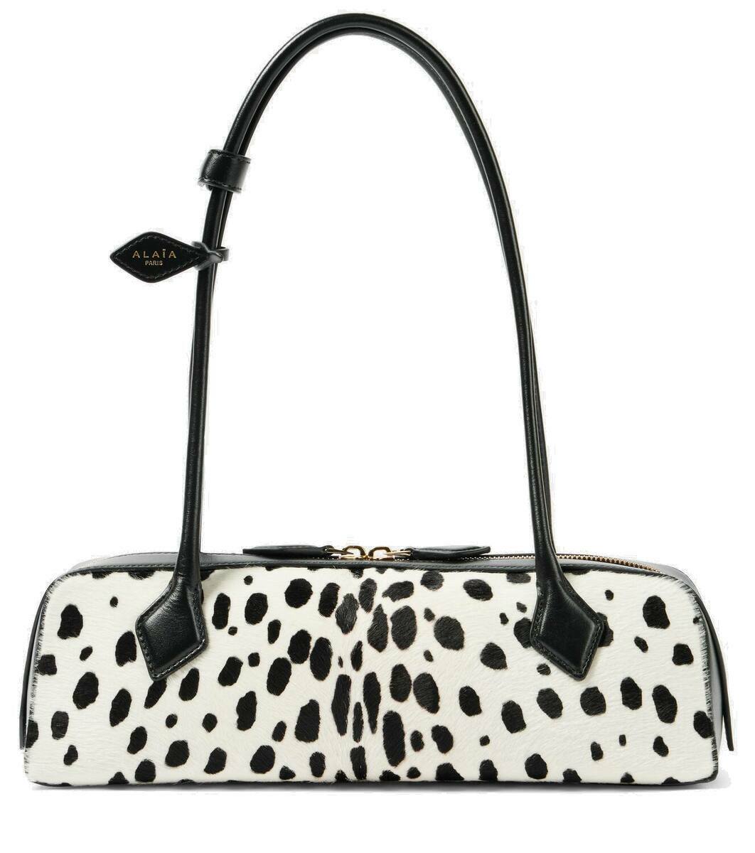 ヘアアクセサリー ALAIA LE TECKEL MEDIUM BAG IN LEOPARD-PRINT PONY HAIR Alaïa Le Teckel medium bag in leopard-print pony hair