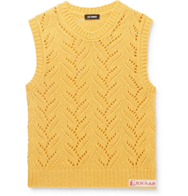 Photo: Raf Simons - Alpaca-Blend Sweater Vest - Yellow