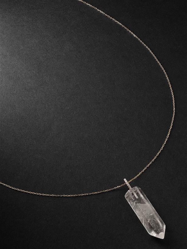 Photo: Mateo - Gold, Quartz and Diamond Pendant Necklace