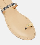 Amanu Kibera snake-effect leather sandals