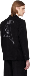 KidSuper Black String Puppets Blazer