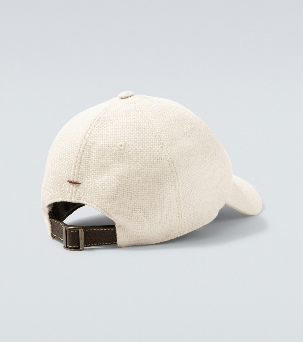 Brunello Cucinelli Logo silk, linen, and wool baseball cap